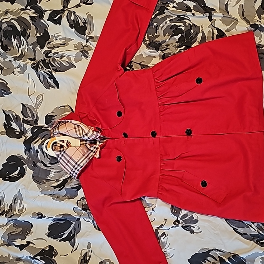 Girls red jacket size unknown
